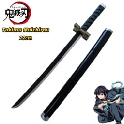 Demon Slayer Katana Sword Original Assembled Anime Cosplay Props Orange Kyoujurou Tanjirou Tokitou Muichirou Swords 72cm
