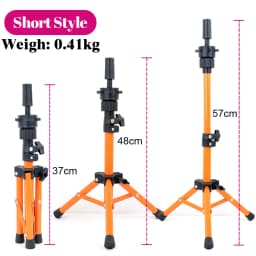 Mannequin Head Wig Stand With Adjustable Wig Tripod Stand Holder For Wigs Making Display With T Pins/Wig Cap Training Practice