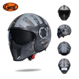 Modular Motorcycle Helmet Double Lens Full Face Motorcycle Helmet Man Woman Retro DOT Open Face Motorcycle Helmets Casco Moto