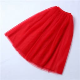 Women High Waist Long Solid Color Tulle Tutu Skirt, 4 Layers Mesh + 1 Layer Lining, Suitable for Cosplay, Stage Performance
