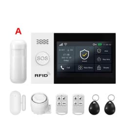 2.4G WIFI Smart GSM Alarm System Work with TUYA Smart Life Security Protection For Home with PIR Wireless Solar Siren Alexa