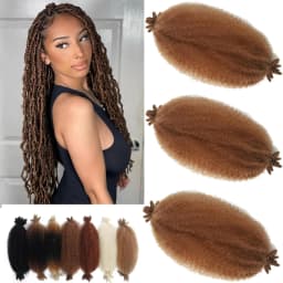 Springy Afro Twist Hair 1/3/8Packs Pre-Separated Marley Twist Braiding Hair Suitable for Damaged Kinky Afro Twist Synthetic Hair