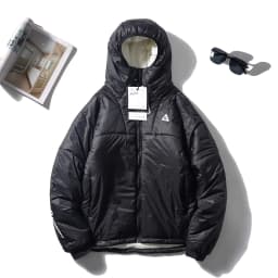Lightweight High-Loft Windproof Cotton Jacket Men's Winter Outdoor Warm Waterproof Hooded Sports Cotton Coat Trendy