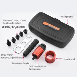 Rivet Nut Gun Riveting M3~M8 Cordless Rivet Drill Electric Adapter Insert Nut Tool, Can Be Used In Manual And Electric Mode