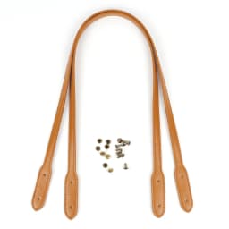 2Pcs Leather Bag Handle Straps Detachable DIY Handbag Replacement Shoulder Strap Short Bags Belt with Rivets Accessories 72cm