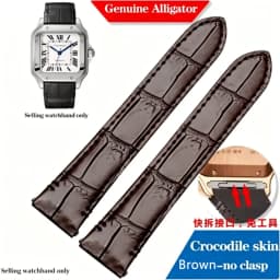 19mm 21mm Quick Release Leather Strap for Cartier Santos Classic Style WSSA0009 WSSA0010 WSSA0018 New SANTOS Watch Band Chain