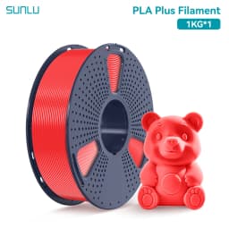 SUNLU 1KG PLA PLUS/ Clear Filament 1.75mm 1000g Spool (2.2lbs) High Toughness Neatly Wound Filament Fit Most FDM Printer