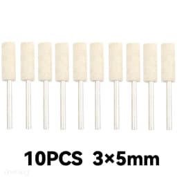 10Pcs/5Pcs Wool Felt Mounted Polishing Buffing Wheel OD 3-10mm Grinding Head for Dremel Drill Rotary Tool 3mm Shank