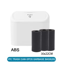 1/2/3Pcs Car Trash Can (with Lid) Contains 60 (300) Garbage Bags, Small Car Trash Can, Leak-proof Mini Car Accessories