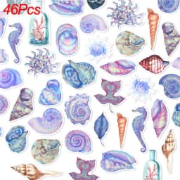 Vintage Conch Shell Sticker Label Scrapbooking Marine Life Stationery Stickers For Children Decorative Diary Album