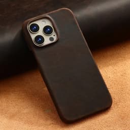 for Magsafe Case for iPhone 15 16 17 18 Pro Max Air Retro Luxury Full Grain Cowhide Genuine Oiled PULL-UP Leather Magnetic Cover