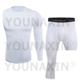 Men One Arm Sleeve T-shirts Exercise Trousers Running Tight Sports Cropped Leggings Women Yoga Fitness Pants S M L XL 2XL 3XL