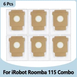 Fit For IRobot Roomba 115 Combo/115 Combo+ Vacuum Cleaner Replacement Parts Main Roller Brush Side Brush Filter Mop Pad Dust Bag