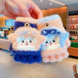 Cute Toddler Winter Plush 2‑in‑1 Flip‑Top Mittens Snap Button Animal Cold-proof Hand Warm Gloves For Boys Girls Children Gift