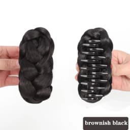 1pc Synthetic Bun Hairpiece Claw Clip Natural Texture Chignon Fake Hair Extension Hairpiece for Women Girls Daily Party Cosplay