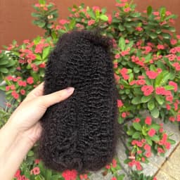 4C Afro Kinky Bulk Human Hair Extensions 10-18Inch No Weft 30/50g 1Pack Peruvian Remy Bulk for Locs Micro Twist Braiding Hair