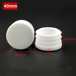 5~100Pcs 13mm~114mm White Round Plastic Blanking End Caps Chair Legs Tube Pipe Inserts Plug Bung Dust Cover Furniture Parts
