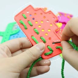 Threading Boards for Kids Sensory Basic Life Skills Practice Montessori Educational Toys Party Favors Classroom Prizes