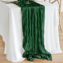 Wedding Table Runner Semi-Sheer Vintage Cheesecloth Gauze Table Decoration Setting Dining Party Christmas Banquets Arches Decor