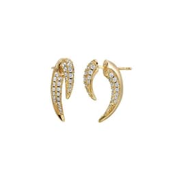 CRMYA Gold Silver Filled Hoop Earring CZ Zircon Heart Higgle Stud Earrings For Women Jewelry Earings Wholesale Aretes De Mujer
