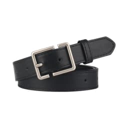 Retro Solid Color PU Leather Belt For Men Women Long Chic Geometric Pin Buckle Waistband Jeans Pants Decoration Straps Girdle