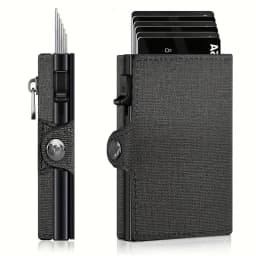2025 New Fashion True Pickup Bag Automatic Pop up Metal Wallet RFID Anti theft Brush Large Capacity Card Clip for Men and Women