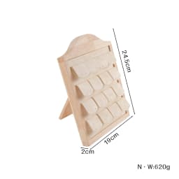 Beige Walnut-Style Vertical Jewelry Display Stand Earrings riing Display Tray Stud Earrings Holder Jewelry showcase Rack