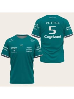 Aston Martin Alonso No. 14 Racing Suit, Quick Drying Short Sleeved, Breathable, Fashionable, Personalized Street Fashion Top