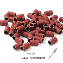 50/100pcs Nail Sanding Ring Bands Electric Manicure Nail Drill Bits 80/120/180/240 Grit UV Gel Polish Removal Accessory Tool