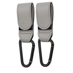 Wholesale 2pcs PU Leather Baby Stroller Hook for Pram Rotate 360 Degree Rotatable Cart Organizer Pram Hook Stroller Accessories