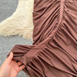 Retro Elegant sleeveless halter pleated slim A-line Casual High Waist Women Autumn ceremony dresses