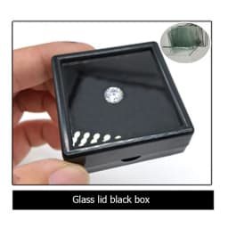 Wholesale Gemstone Storage Display Box Loose Diamond Jewelry Organizer Case Pendant Holder Acrylic Glass Top Gem Jars 100Pcs/Lot