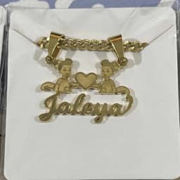 Custom Removable Cartoon Character Name Pendant Gold Color Stainless Steel Heart Nameplate Necklaces For Women Girl Kids