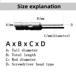 60-150mm 801 Phillips Electric Screwdriver Bit 1Pcs S2 Alloy Steel 5mm Round Shank Strong Magnetic Cross Screwdriver Bits