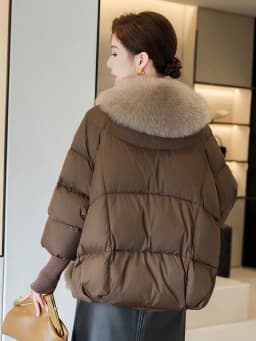 Fashion Winter Women's Warm Goose Down Jacket Real Natural Fox Collar Thick Coat Luxury Outwear Female Coat Puffer Jacket