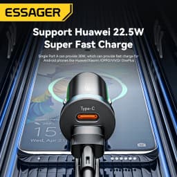 Essager 30W USB Car Charger Quick Charge 4.0 3.0 FCP SCP USB PD For Xiaomi iPhone 12 13 14 Pro Fast Charging Car Phone C Charger