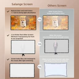 Salange Projector Screen 100 inch 120 inch 150 Portable Foldable for Home Theater Outdoor Indoor Double Side projection screens