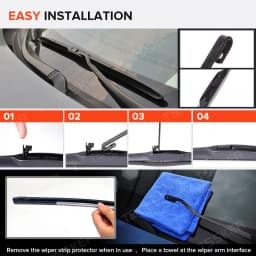 Wiper Front + Rear Wiper Blades Set Kit For Honda Fit Jazz MK2 MK3 2009-2017 2016 2015 2014 2010 Windshield Windscreen 26"14"14"