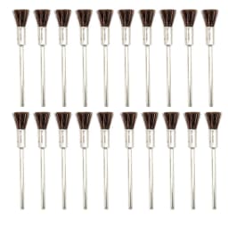 20PCS Steel Copper Wire Brush Set 2.35mm Shank Bristle Brushes for Jewelry Polishing Drill Rotary Tools Metal Rust Removal