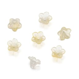 50Pcs Gradient Flower Acrylic Beads Bellflower Spacer Beads Caps for DIY Charms Bracelets Jewelry Making Findings Accessories
