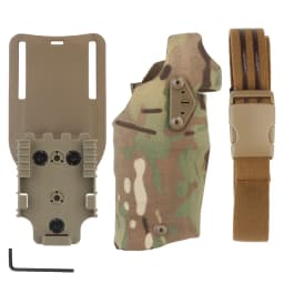 6354DO Tactical Pistol Holster For Glock 17 With X300/X300U Flashlight Quick Release Hunting Airsoft Holster Case QLS System Kit