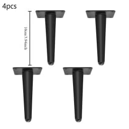 4pcs Sofa Legs Round Solid Metal Furniture Legs Sofa Replacement Legs Perfect Mid-Century Modern Sofa Couch Bed Coffee Table