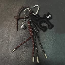 Classic Cute Leather Chocolate Cat Keychain Pendant Lovely Car Key Ring Bag Charm Phone Pendant Trinket Key Ring Accessories