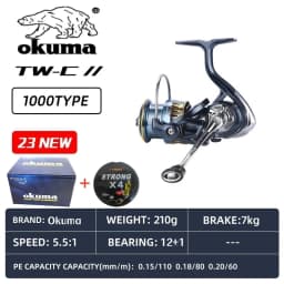 Okuma Precision Seamless Spinning Wheel Fish Wheel 1000-5000, Surface Anti Oxidation and Anti Rust Treatment