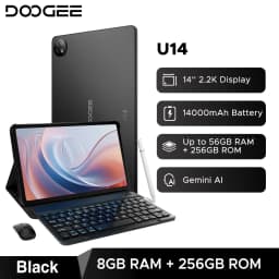 Doogee U14 Smart Tablet PC Android 16 14'' 2.2K Display 56GB(8+48) 256GB 14000mAh Battery Wifi 6 Gemini AI Widevine L1 Support