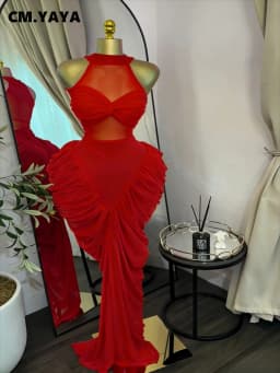 CM.YAYA Women Long Sleeve Patchwork Ruched Smock Maxi Long Dress 2026 Sexy Girl Vacation Trendy Party Birthday Dresses Vestidos