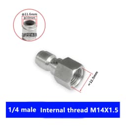 Pressure Washer Coupler 1/4 Inch Stainless Steel Quick Connect Fittings Male Female Accessories With Internal External Thread