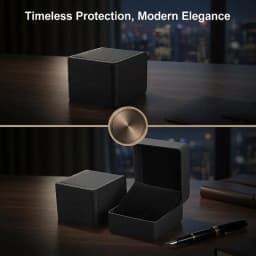 Square Single Wristwatch Gift Box 1/2/3Pcs PU Leather with Pillow Elegant Watch Display Case for Anniversary Holiday Gifts