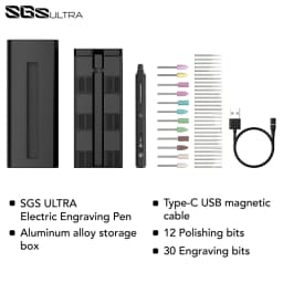 ARROWMAX SGS Engraving Pen Cordless Rotary Tool Kit Electric Mini Grinder with 42 Bits for Crafts Metal Wood Glass Carving