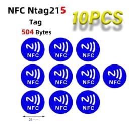 10Pcs Coloful Fast Reading Tag NFC Sticker 13.56 MHZ 540Bytes RFID NFC Tag Stickers Adhesive Labels for NFC Phones Self-adhesive